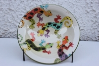 Dekoschüssel bunt "Geckos"