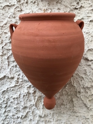 Wandblumentopf terracotta natur groß